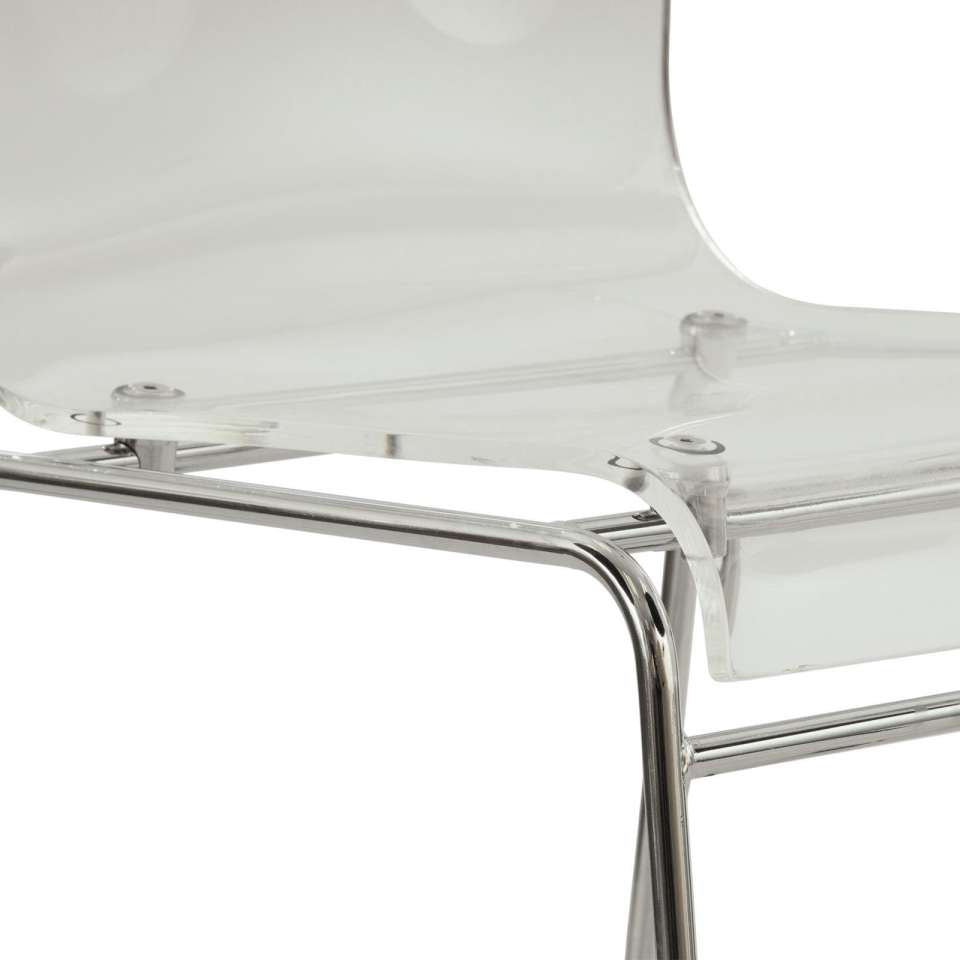 LeisureMod Lima Modern Acrylic Chair, Set of 4 | Side Chairs | Modishstore - 6