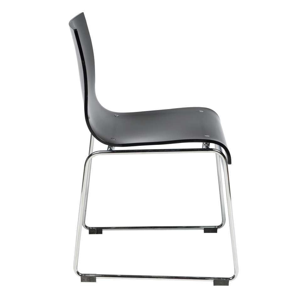 LeisureMod Lima Modern Acrylic Chair, Set of 2 | Side Chairs | Modishstore - 4