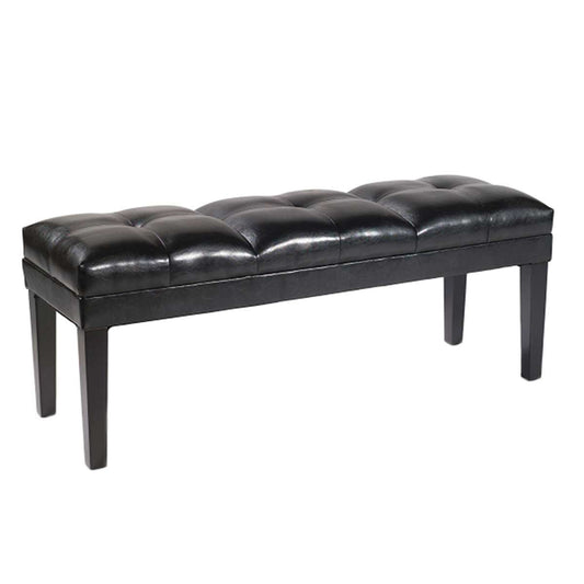 Howard Bench Black Bonded Leather By Armen Living | Benches | Modishstore