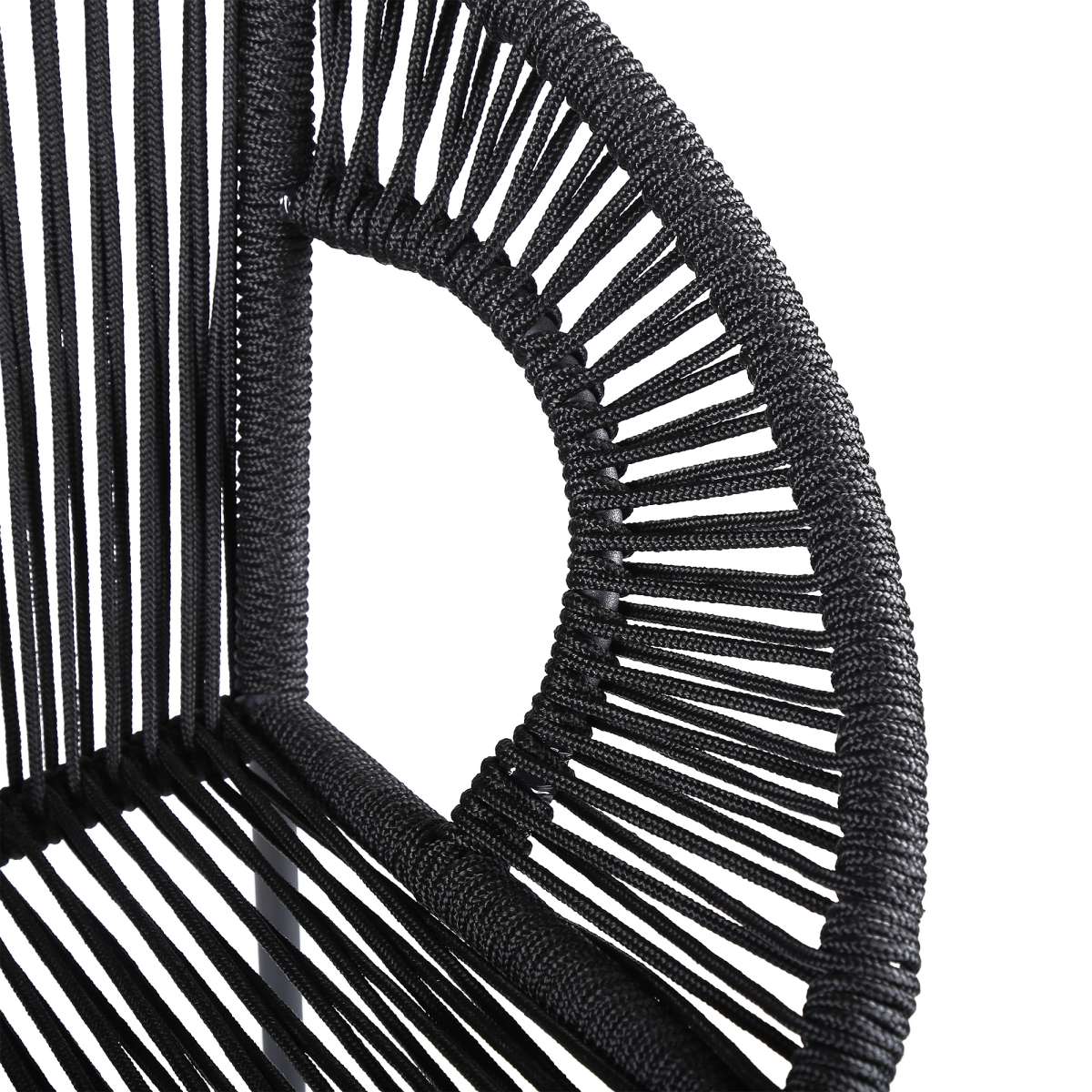 Acapulco 30" Indoor Outdoor Steel Bar Stool with Black Rope By Armen Living | Bar Stools |  Modishstore  - 7