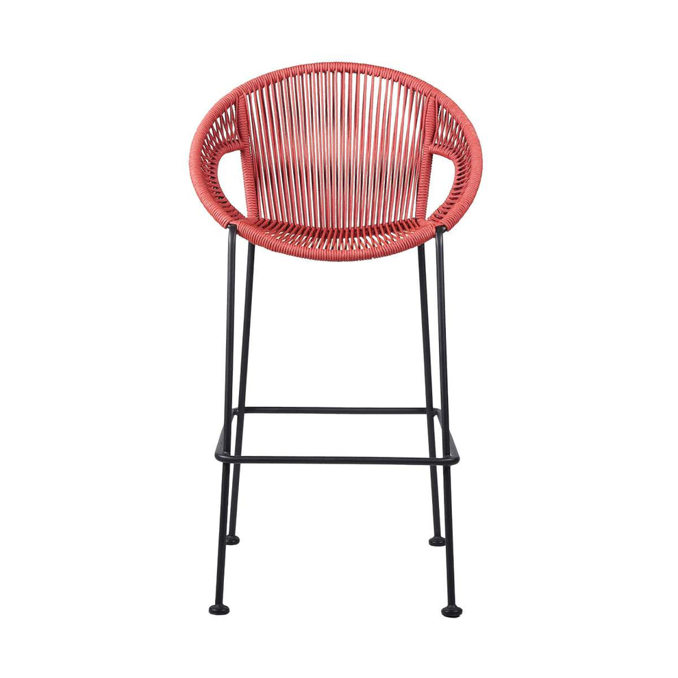 Acapulco 26" Indoor Outdoor Steel Bar Stool with Brick Red Rope By Armen Living | Counter Stools |  Modishstore  - 7