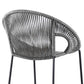 Acapulco 26" Indoor Outdoor Steel Bar Stool with Grey Rope By Armen Living | Counter Stools |  Modishstore  - 6