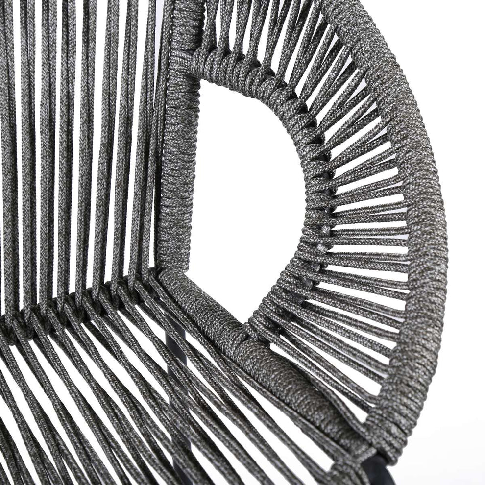 Acapulco 26" Indoor Outdoor Steel Bar Stool with Grey Rope By Armen Living | Counter Stools |  Modishstore  - 7