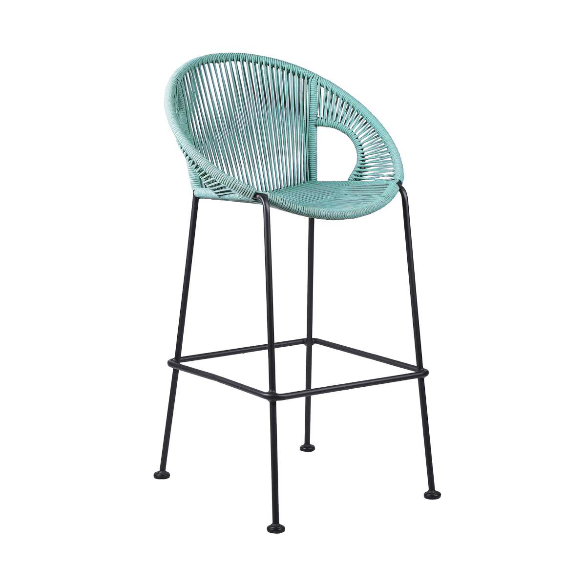Acapulco 26" Indoor Outdoor Steel Bar Stool with Wasabi Rope By Armen Living | Counter Stools |  Modishstore  - 2