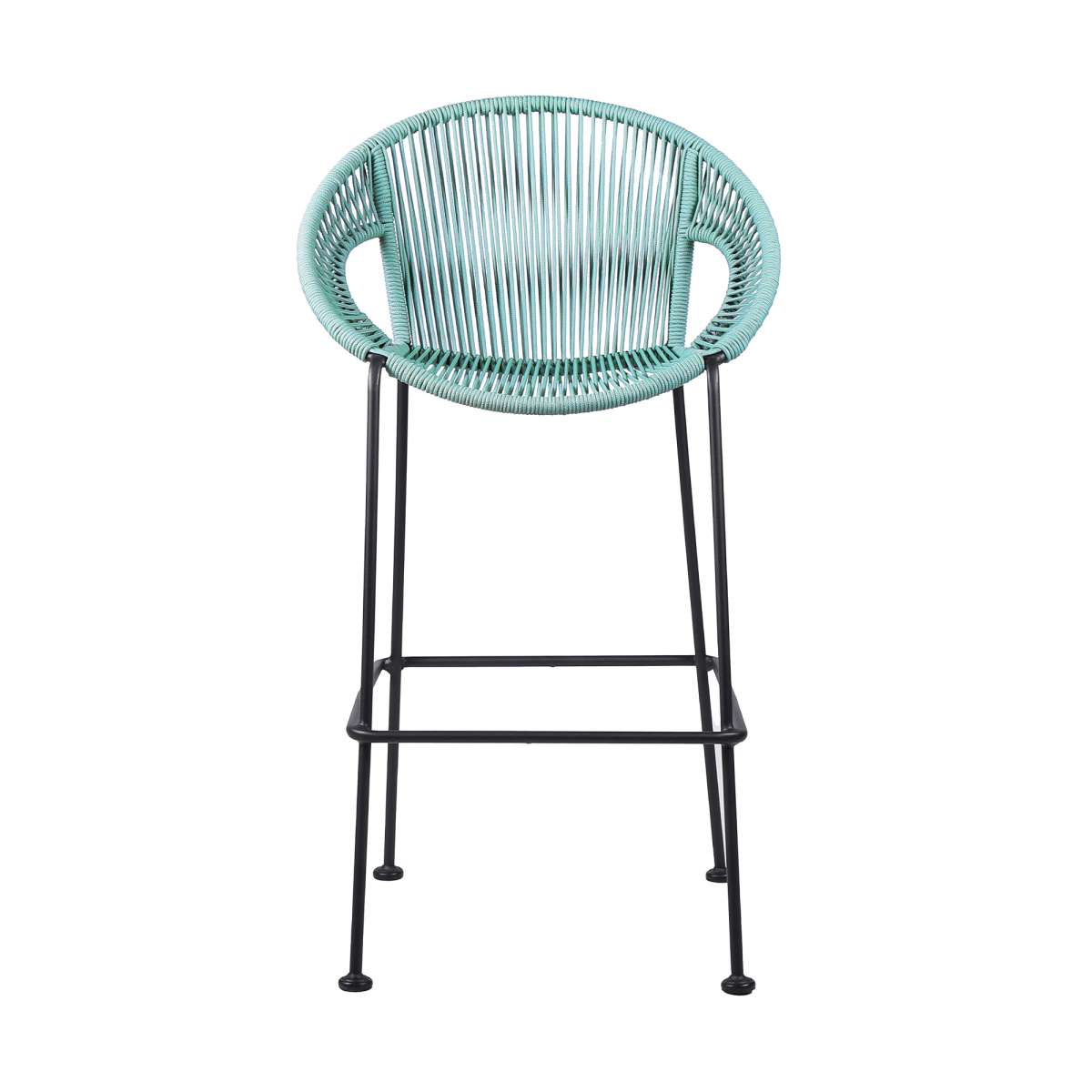 Acapulco 26" Indoor Outdoor Steel Bar Stool with Wasabi Rope By Armen Living | Counter Stools |  Modishstore  - 3
