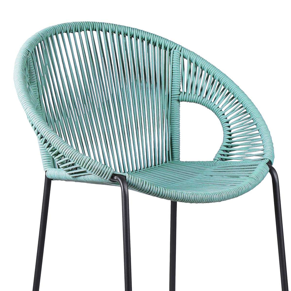 Acapulco 26" Indoor Outdoor Steel Bar Stool with Wasabi Rope By Armen Living | Counter Stools |  Modishstore  - 5
