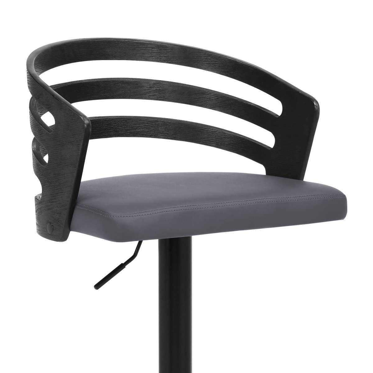 Armen Living Adele Adjustable Height Swivel Bar Stool - Thumbnail 3