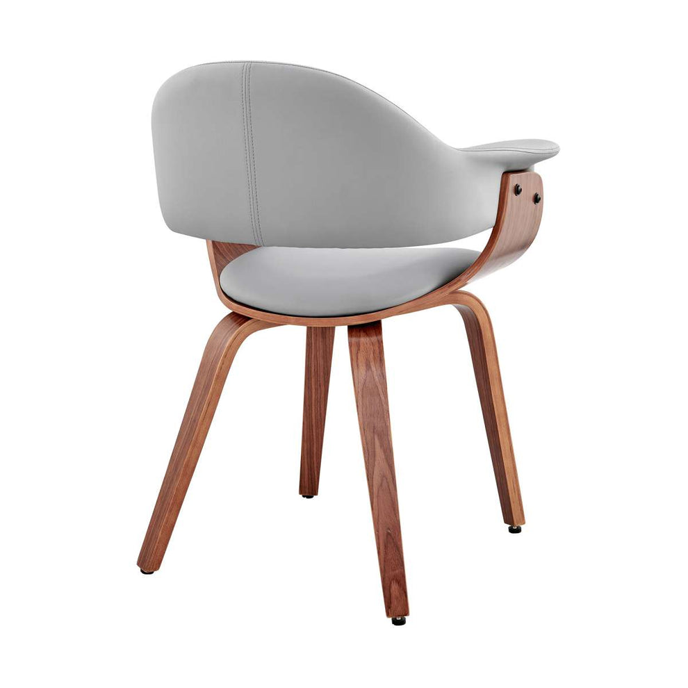 Adalyn Cream Faux Leather and Walnut Wood Dining Room Accent Chair By Armen Living | Dining Chairs | Modishstore - 10