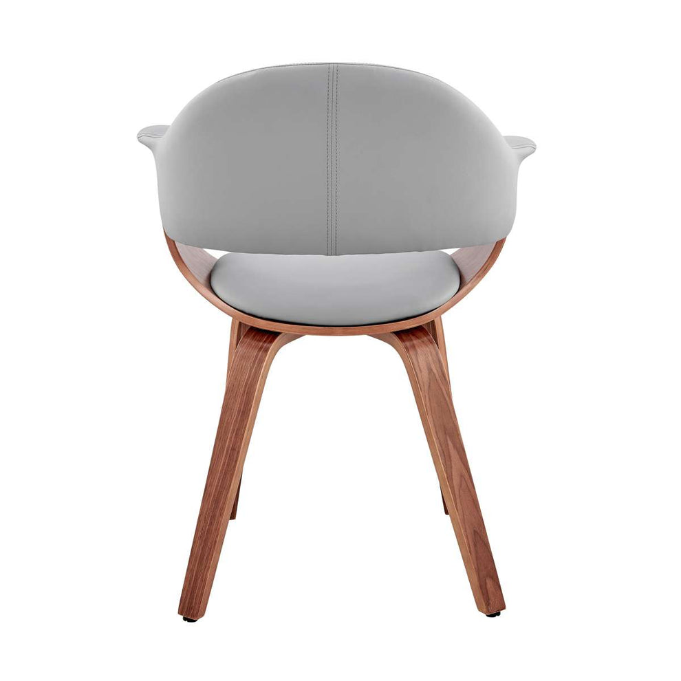 Adalyn Cream Faux Leather and Walnut Wood Dining Room Accent Chair By Armen Living | Dining Chairs | Modishstore - 11