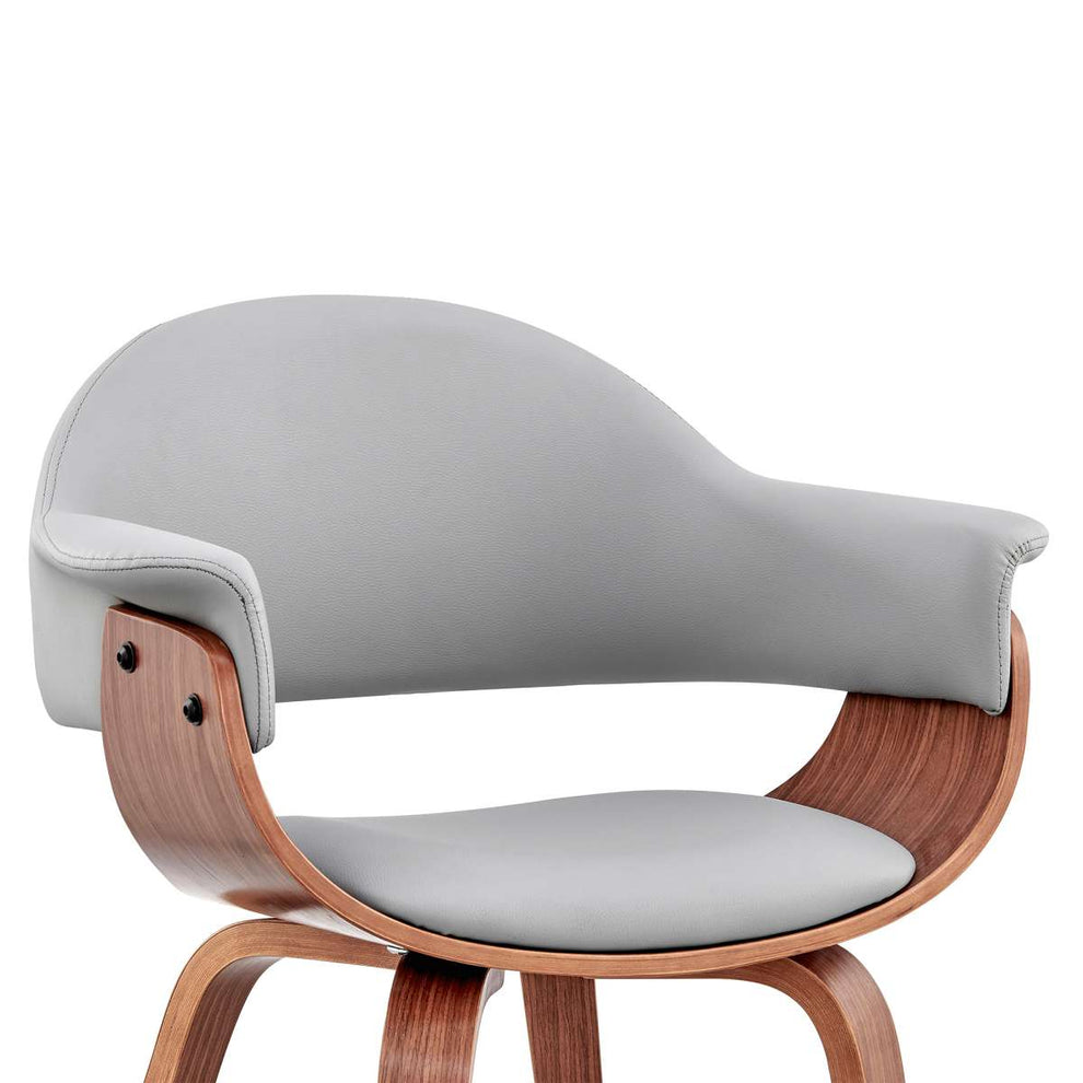 Adalyn Cream Faux Leather and Walnut Wood Dining Room Accent Chair By Armen Living | Dining Chairs | Modishstore - 12