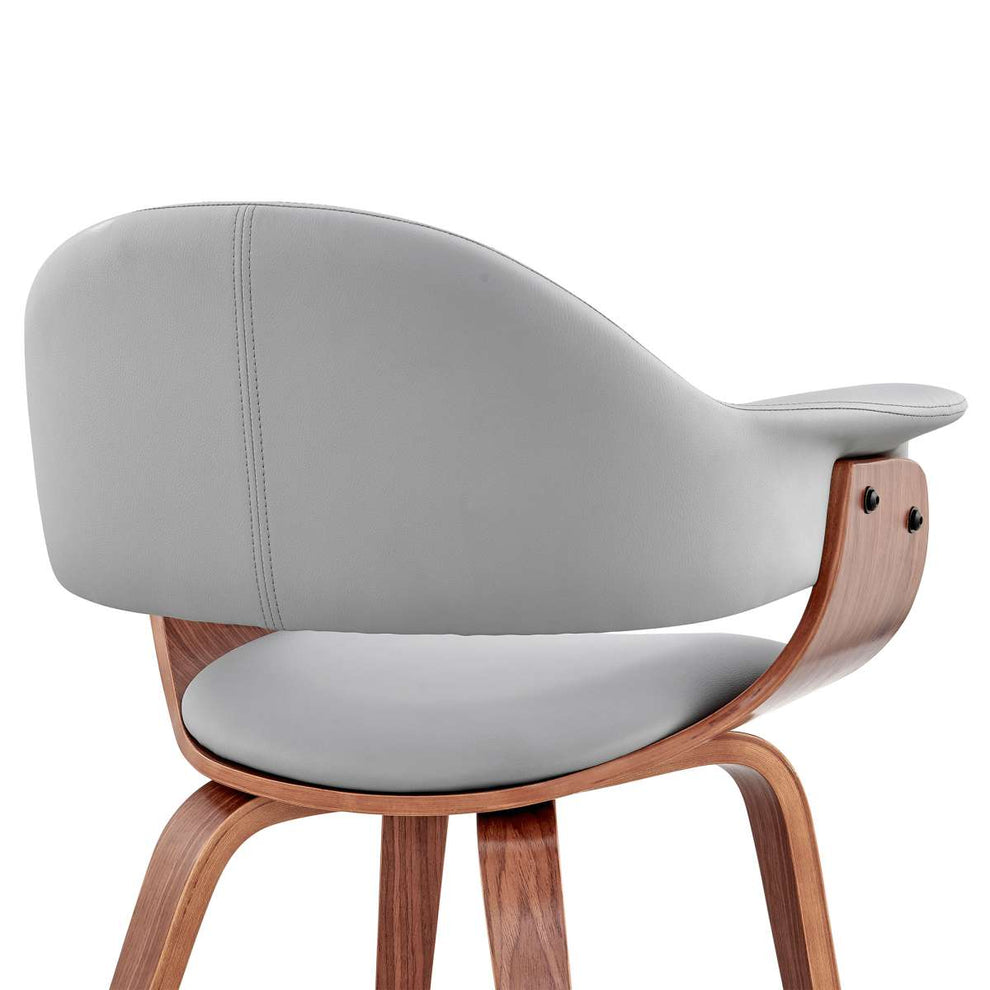 Adalyn Cream Faux Leather and Walnut Wood Dining Room Accent Chair By Armen Living | Dining Chairs | Modishstore - 13