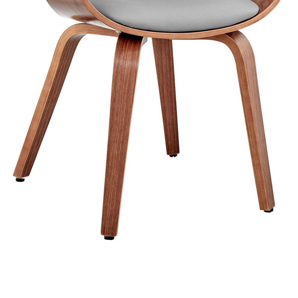 Adalyn Cream Faux Leather and Walnut Wood Dining Room Accent Chair By Armen Living | Dining Chairs | Modishstore - 14