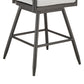 Alegria Outdoor Patio Swivel Bar Stool in Aluminum with Gray Rope and Light Gray Cushions By Armen Living | Bar Stools | Modishstore - 7