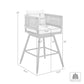 Alegria Outdoor Patio Swivel Bar Stool in Aluminum with Gray Rope and Light Gray Cushions By Armen Living | Bar Stools | Modishstore - 8
