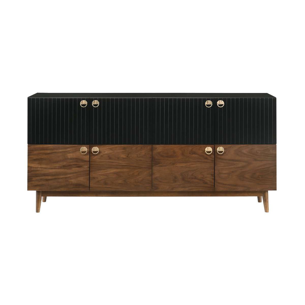 Amigo Black Veneer and Walnut Wood Buffet By Armen Living | Sideboards | Modishstore - 2