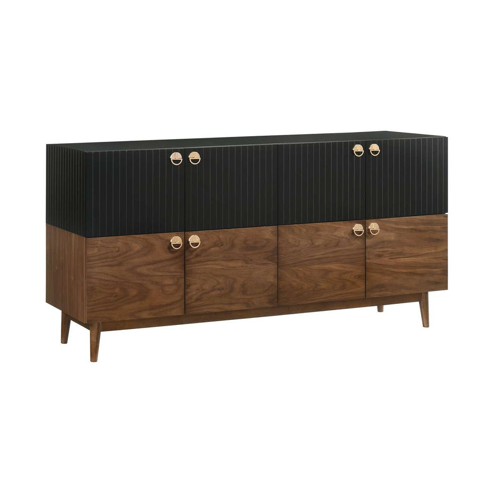 Amigo Black Veneer and Walnut Wood Buffet By Armen Living | Sideboards | Modishstore - 3