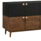 Amigo Black Veneer and Walnut Wood Buffet By Armen Living | Sideboards | Modishstore - 6