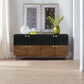 Amigo Black Veneer and Walnut Wood Buffet By Armen Living | Sideboards | Modishstore