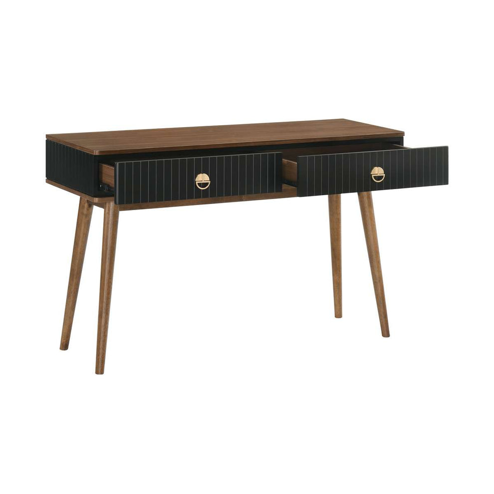 Amigo Black Veneer and Walnut Wood Console Table By Armen Living | Console Tables |  Modishstore  - 3