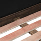 Astoria King Platform Bed Frame in Oak with Black Faux Leather  By Armen Living | Beds | Modishstore - 7