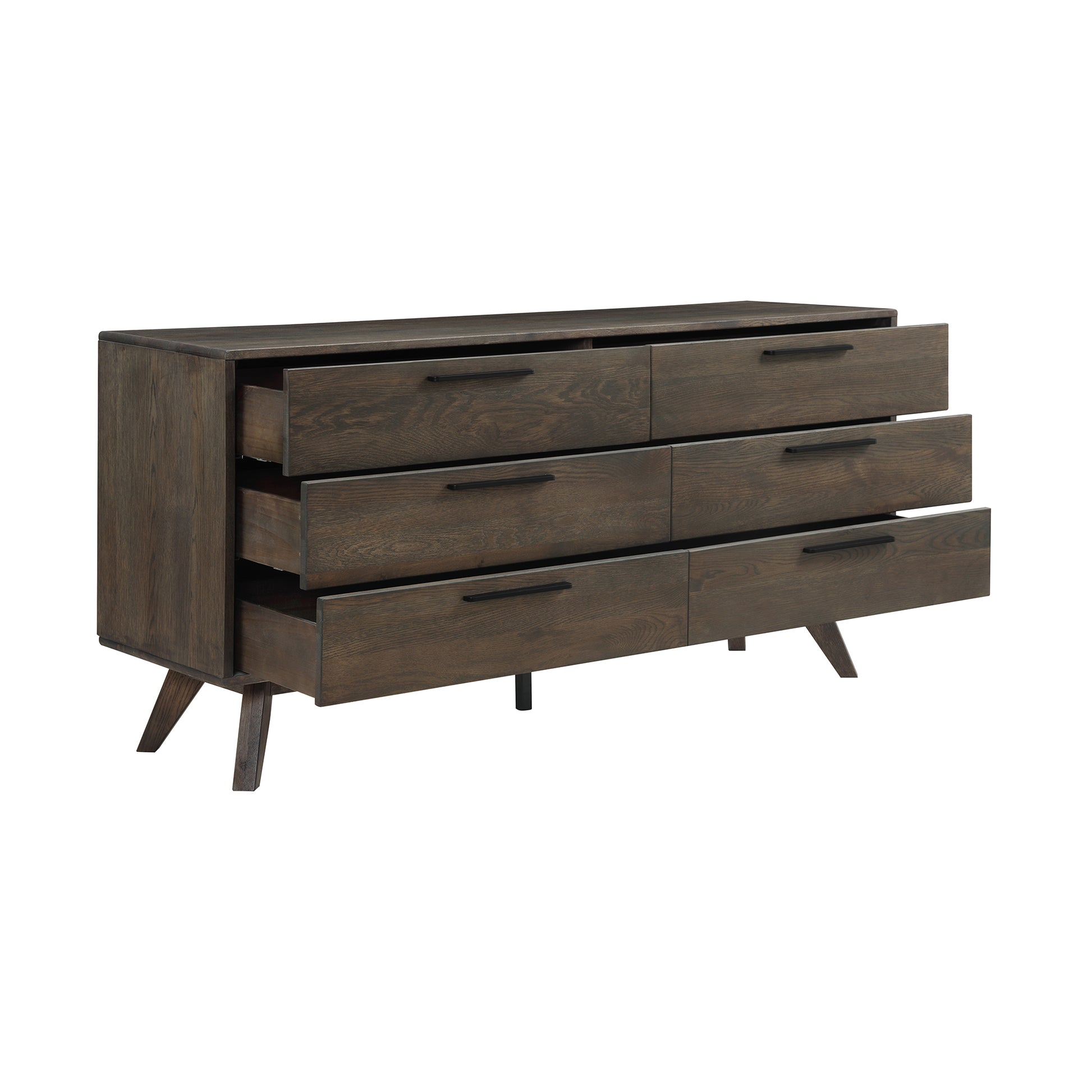Astoria Oak Dresser for Bedroom with 6 Drawers By Armen Living | Dressers | Modishstore - 5
