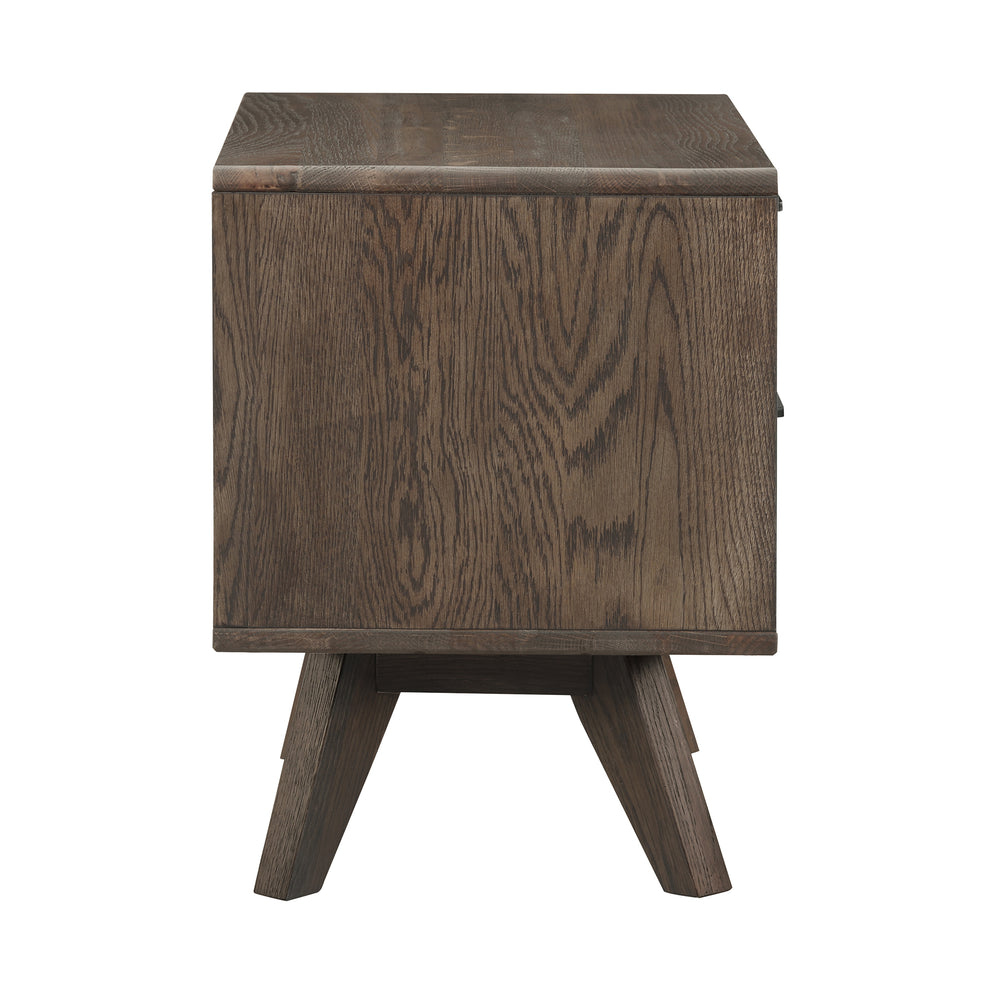 Astoria Oak 2 Drawer Nightstand By Armen Living | Nightstands | Modishstore - 6