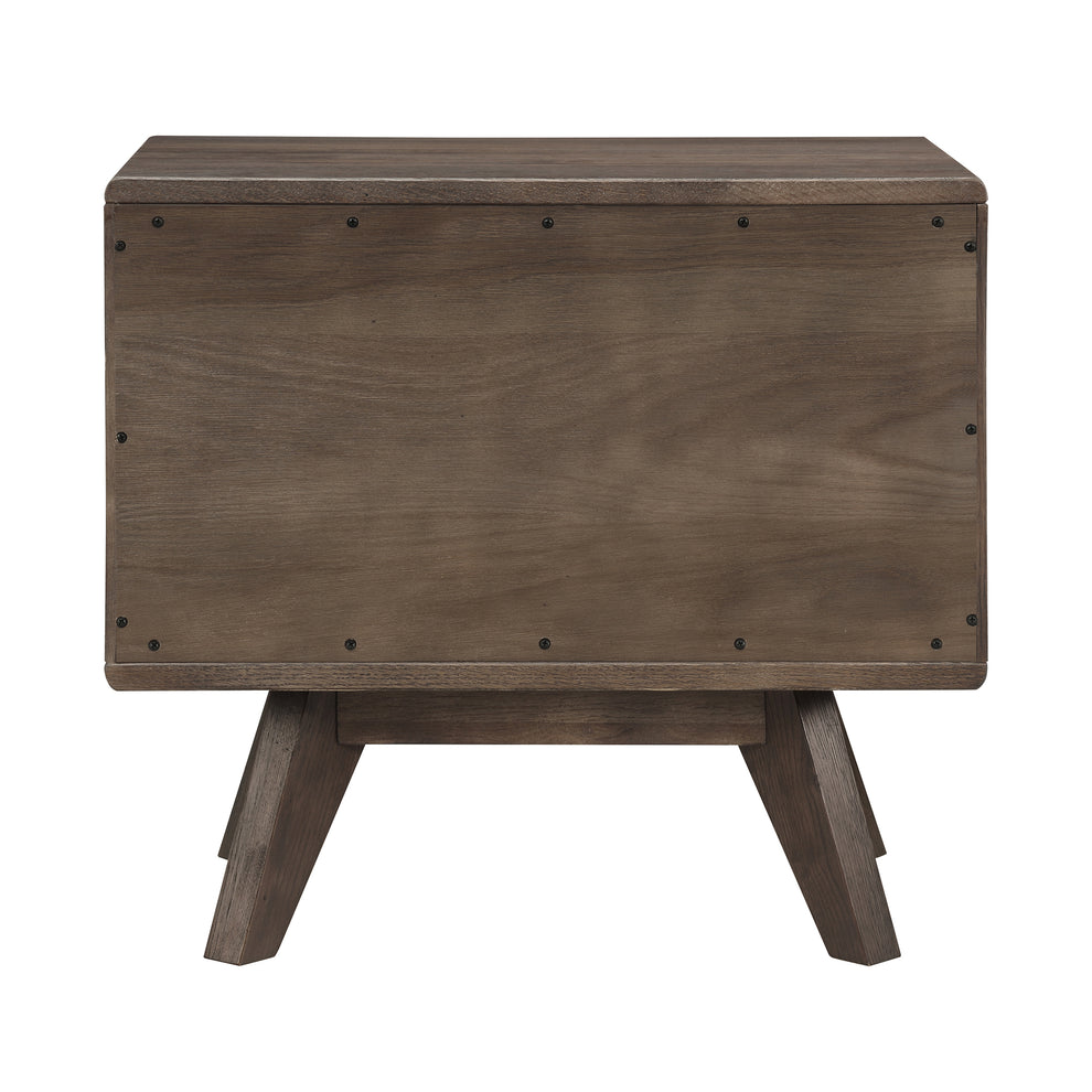 Astoria Oak 2 Drawer Nightstand By Armen Living | Nightstands | Modishstore - 7