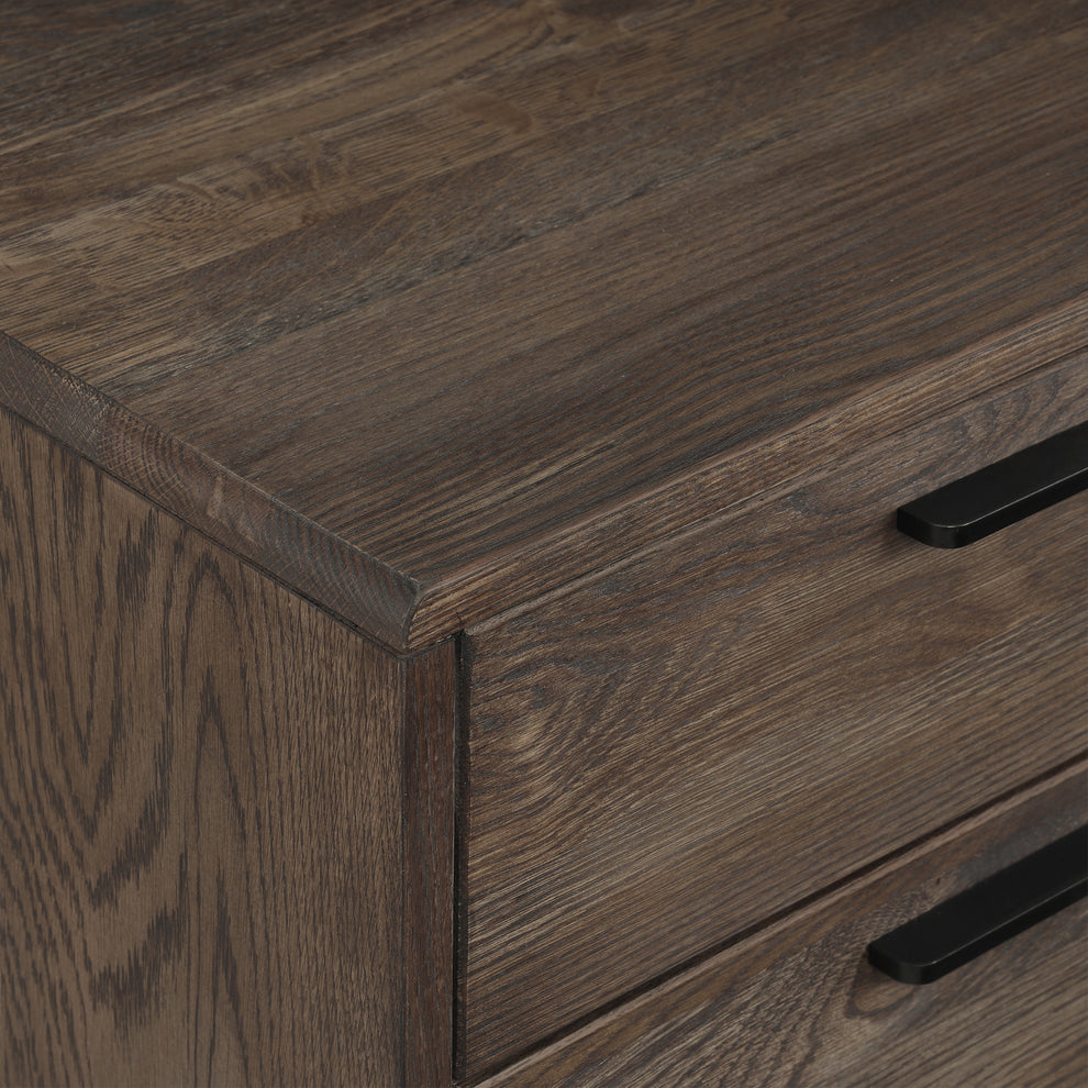 Astoria Oak 2 Drawer Nightstand By Armen Living | Nightstands | Modishstore - 11
