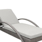 Aloha Adjustable Patio Outdoor Chaise Lounge Chair in Grey Wicker and Cushions By Armen Living | Outdoor Chaise Lounges | Modishstore - 7