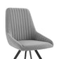 Alison Swivel Gray Velvet and Metal Dining Room Chairs - Set of 2 By Armen Living | Dining Chairs | Modishstore - 3