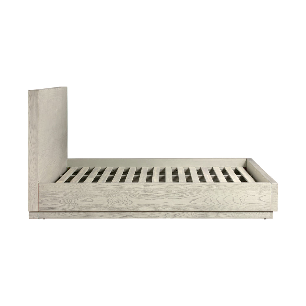 Abbey King Platform Bed Frame in Grey Oak Wood By Armen Living | Beds | Modishstore - 4