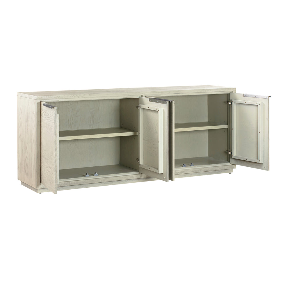 Abbey 4 Door Sideboard Buffet in Grey Oak Wood By Armen Living | Sideboards | Modishstore - 4