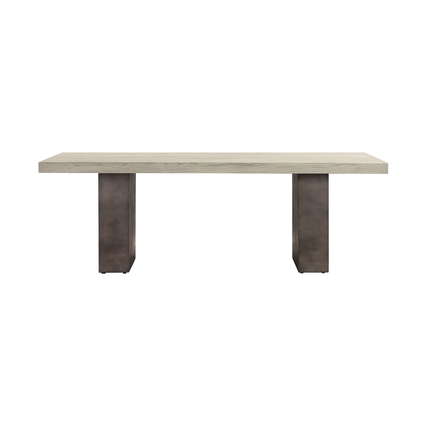 Abbey Concrete and Grey Oak Wood Coffee Table By Armen Living | Coffee Tables | Modishstore - 2