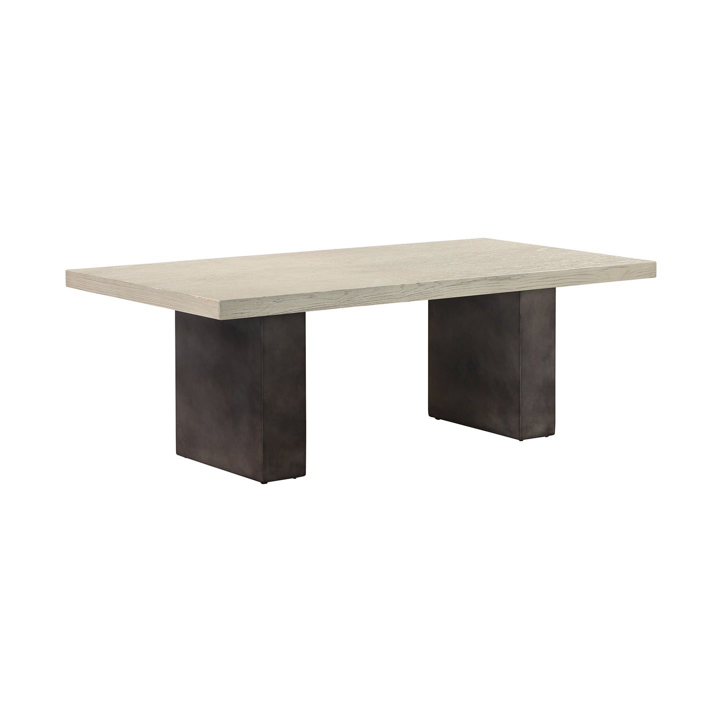 Abbey Concrete and Grey Oak Wood Coffee Table By Armen Living | Coffee Tables | Modishstore - 3