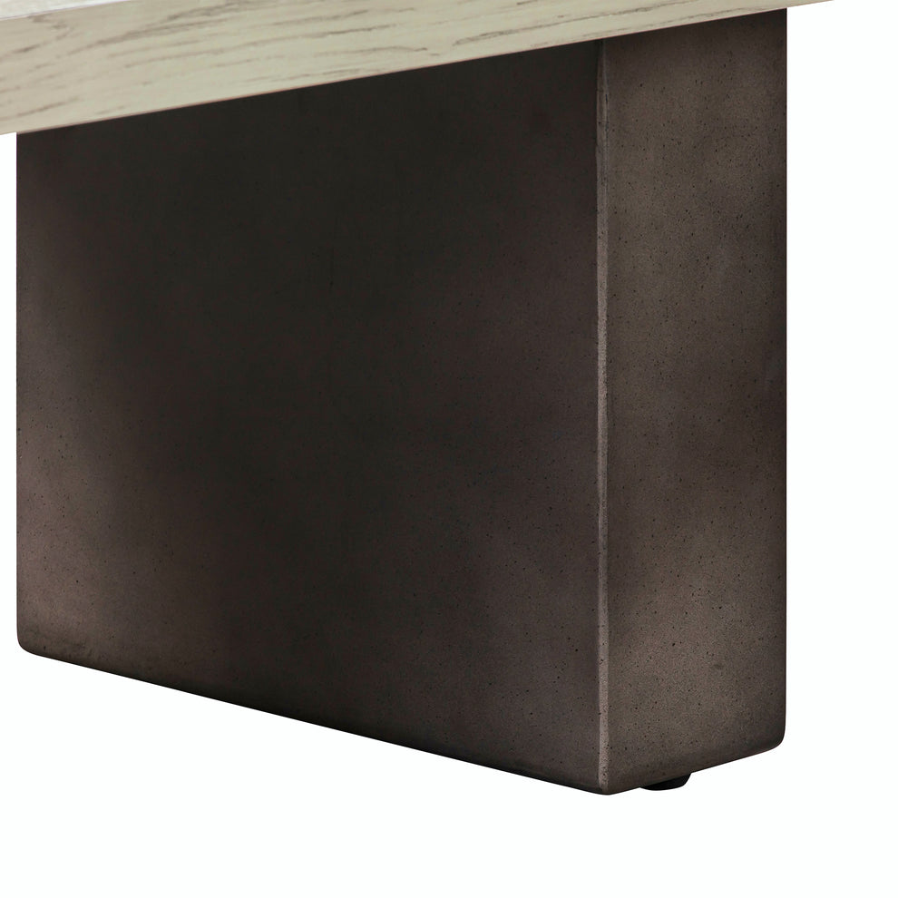 Abbey Concrete and Grey Oak Wood Coffee Table By Armen Living | Coffee Tables | Modishstore - 7