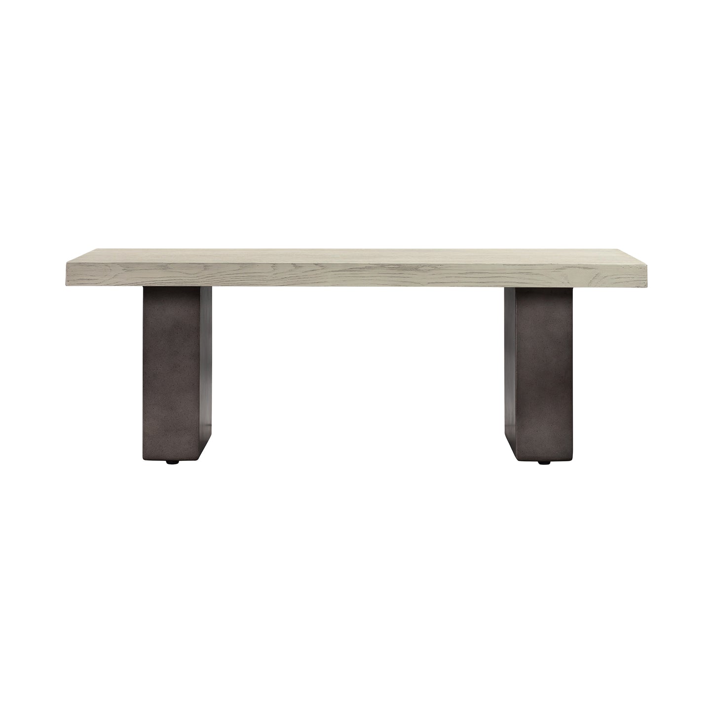 Abbey Concrete and Grey Oak Wood Dining Table By Armen Living | Dining Tables | Modishstore - 2