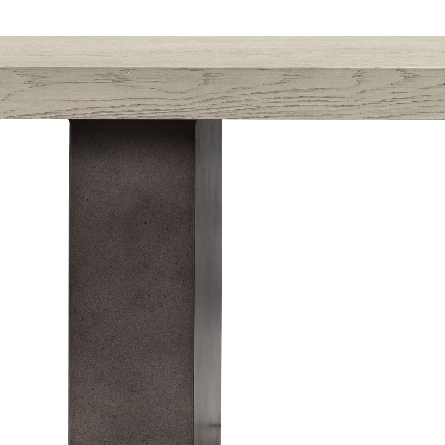 Abbey Concrete and Grey Oak Wood Dining Table By Armen Living | Dining Tables | Modishstore - 4
