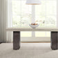 Abbey Concrete and Grey Oak Wood Dining Table By Armen Living | Dining Tables | Modishstore