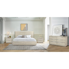 Abbey 2 Drawer Nightstand in Grey Oak Wood By Armen Living