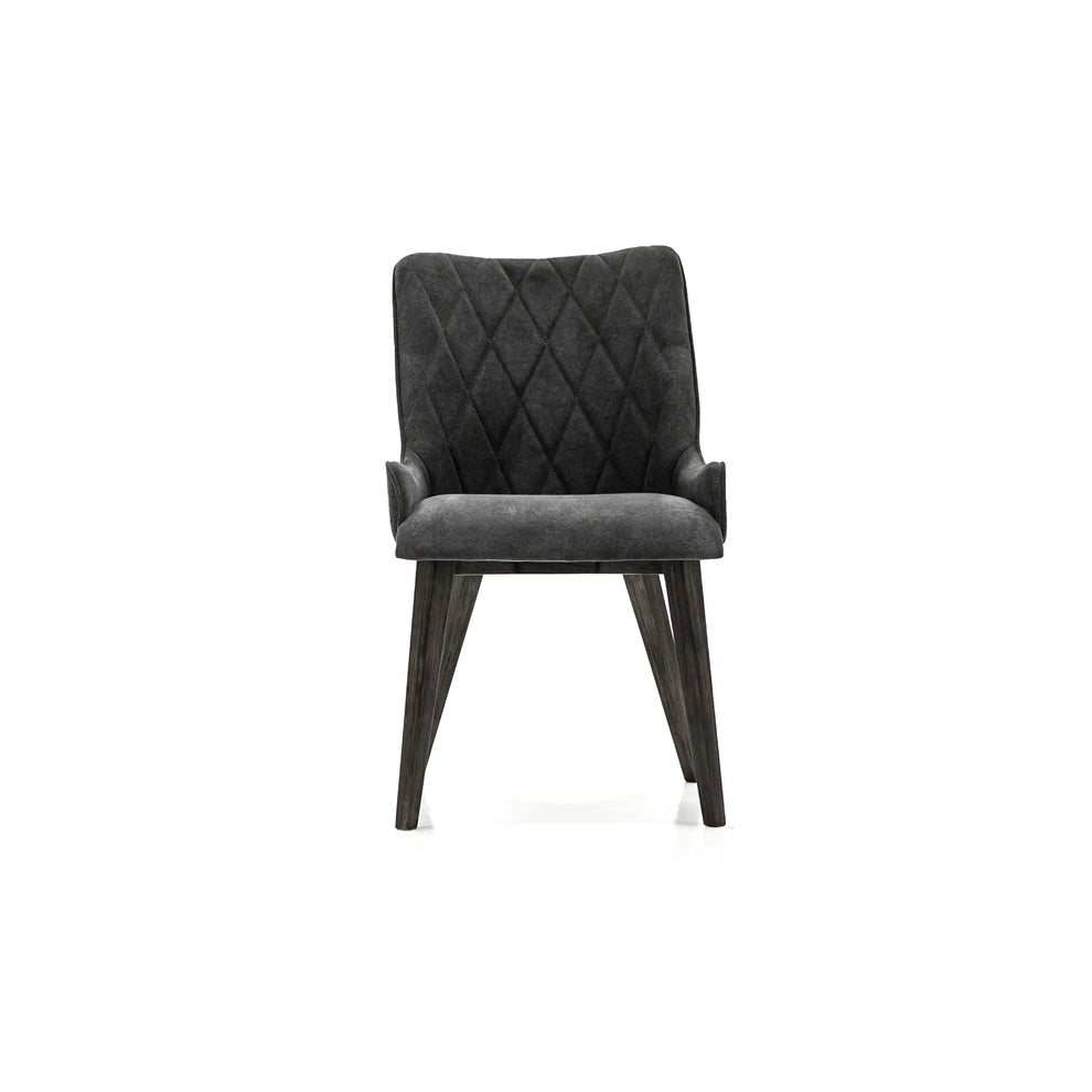 Alana Charcoal Upholstered Dining Chair - Set of 2 By Armen Living | Dining Chairs | Modishstore - 3
