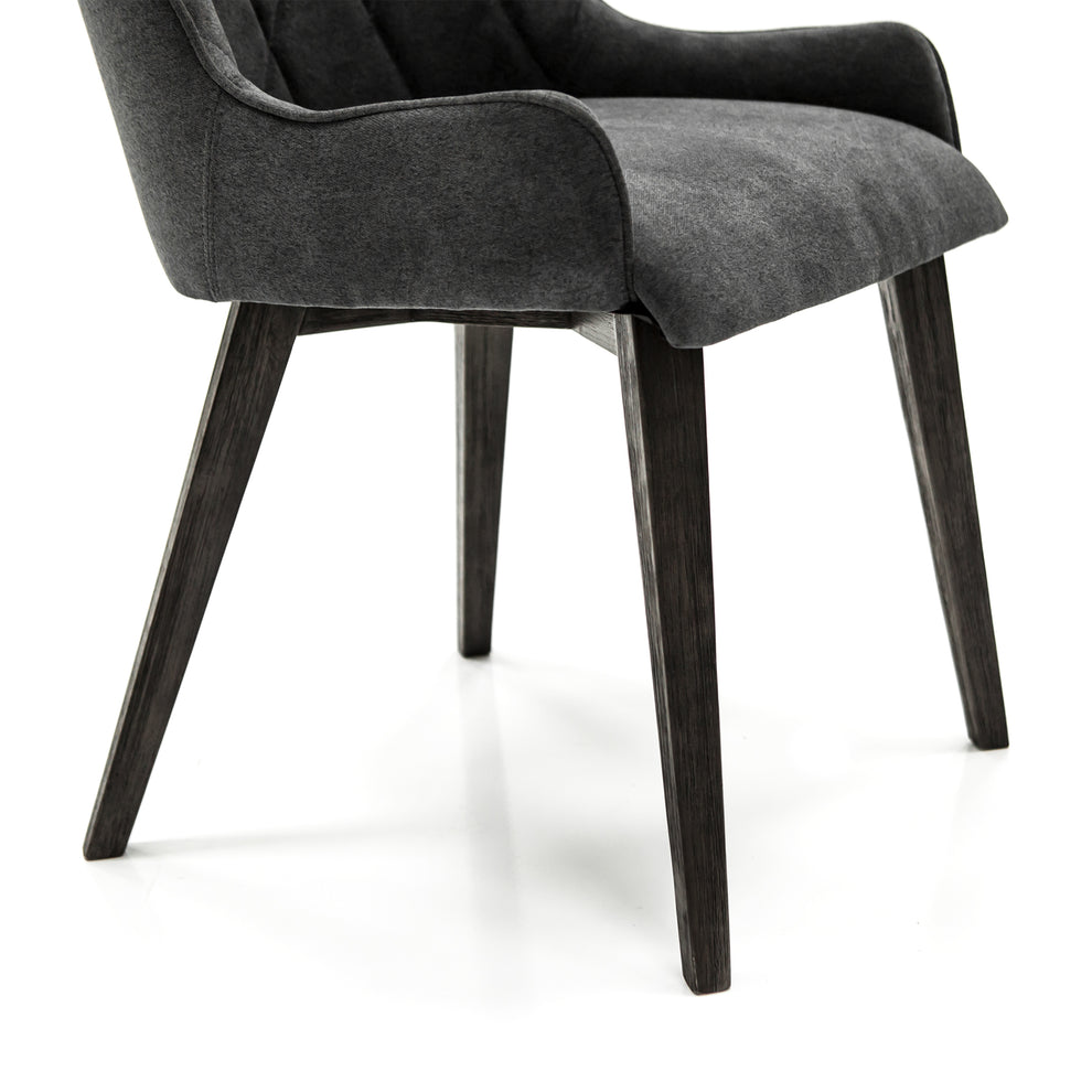 Alana Charcoal Upholstered Dining Chair - Set of 2 By Armen Living | Dining Chairs | Modishstore - 6