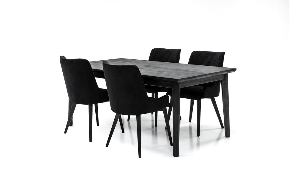 Alana Charcoal Upholstered Dining Chair - Set of 2 By Armen Living | Dining Chairs | Modishstore - 8