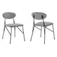 Alice Gray Velvet and Metal Dining Room Chairs - Set of 2 By Armen Living | Dining Chairs | Modishstore