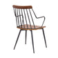 Alcott Contemporary Walnut and Metal Dining Room Chair By Armen Living | Dining Chairs | Modishstore - 3
