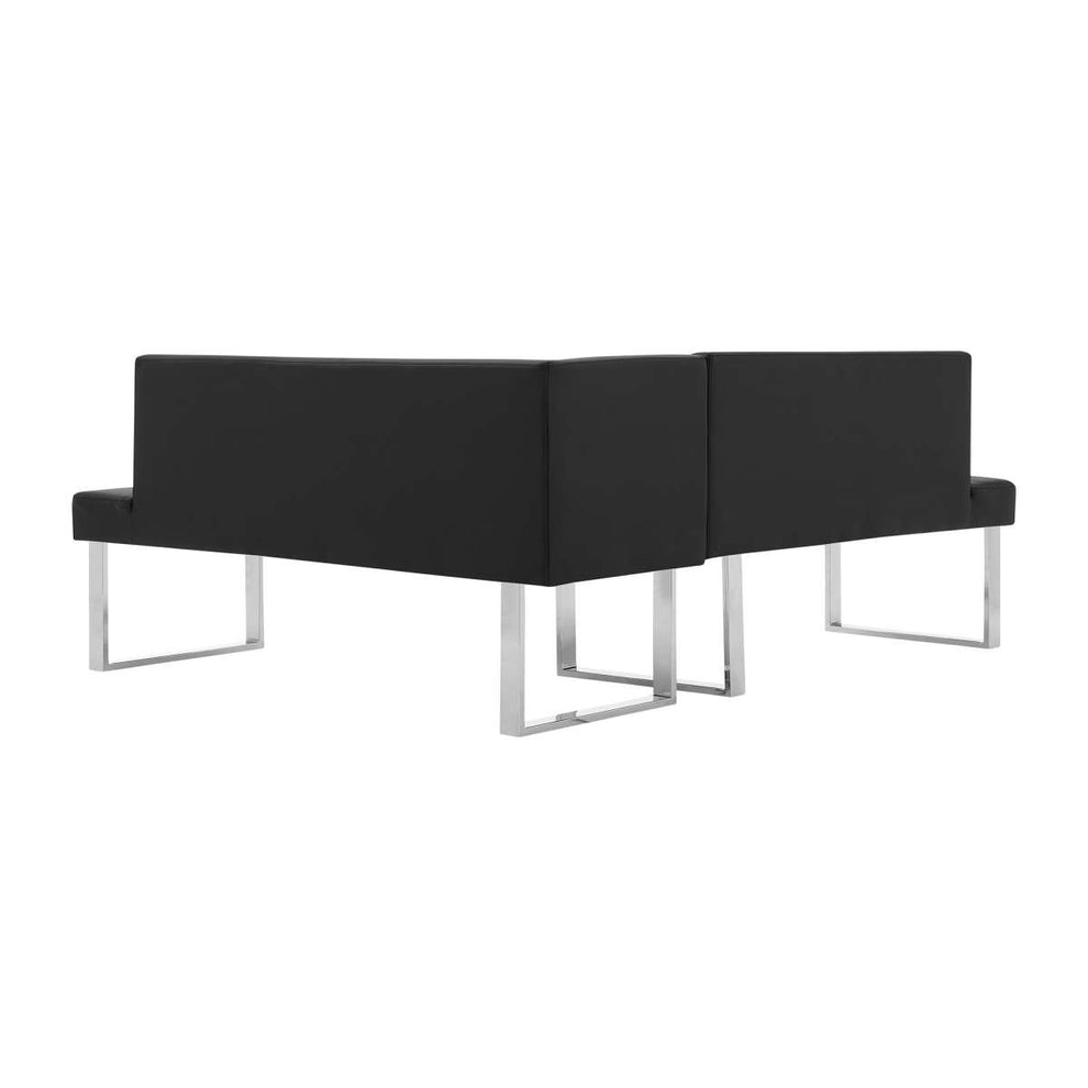 Amanda Black Corner Sofa By Armen Living | Sofas |  Modishstore  - 5