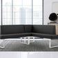 Amanda Black Corner Sofa By Armen Living | Sofas |  Modishstore 