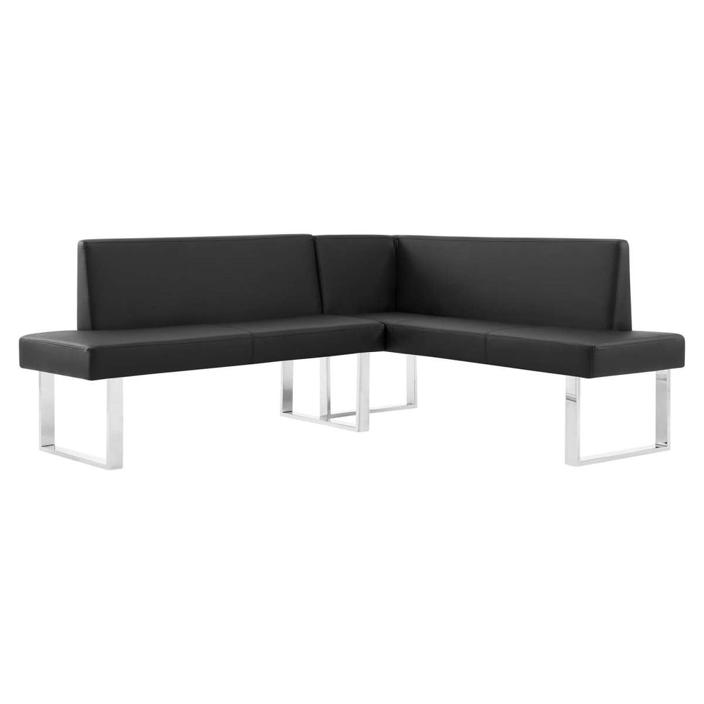 Amanda Black Corner Sofa By Armen Living | Sofas |  Modishstore  - 2
