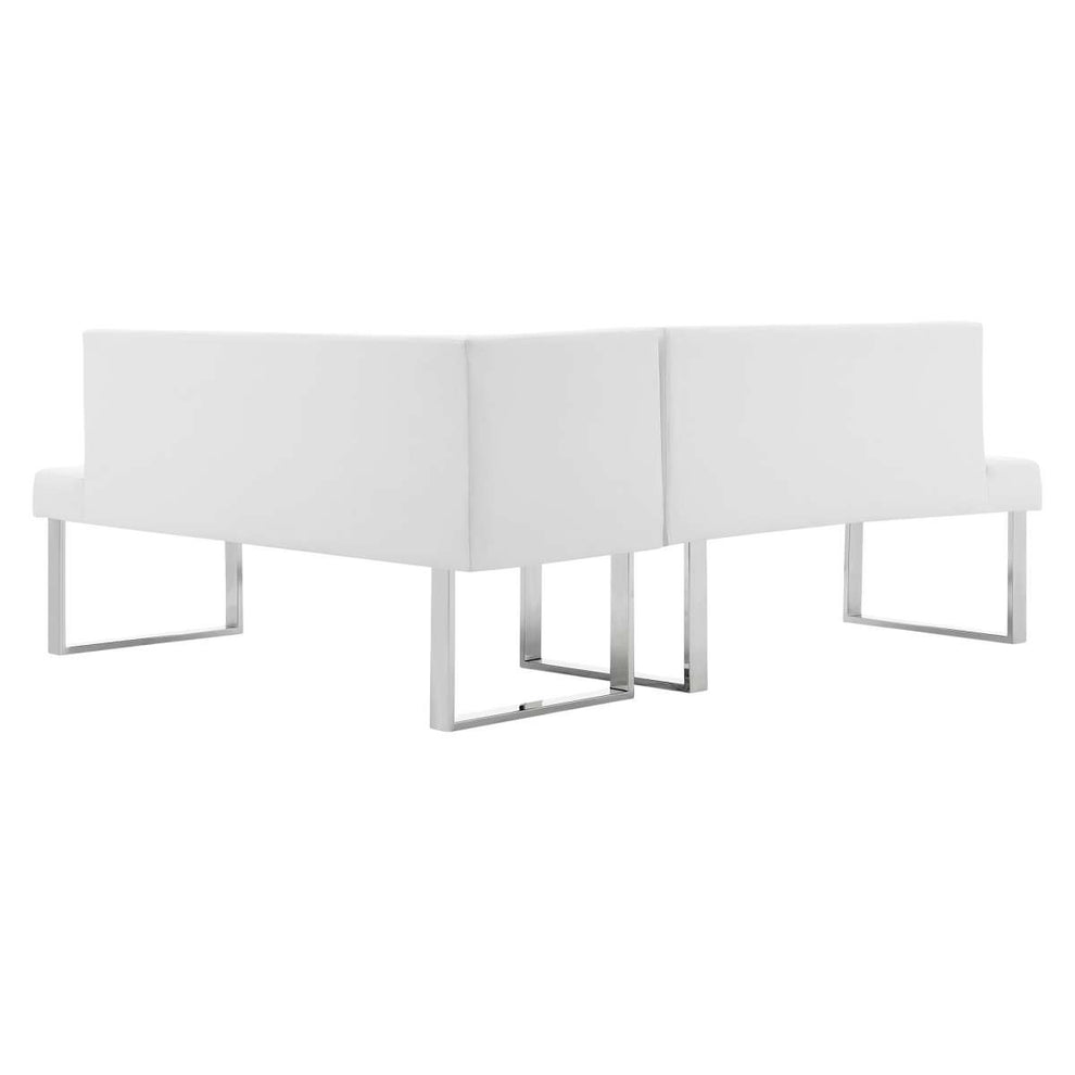 Amanda White Corner Sofa By Armen Living | Sofas |  Modishstore  - 2