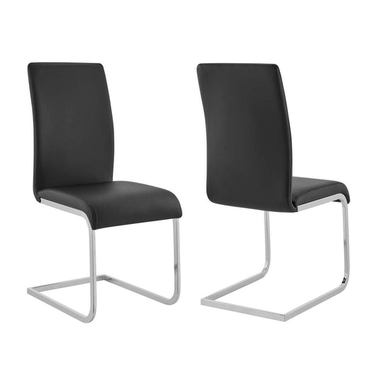 Amanda Black Side Chair - Set of 2 By Armen Living | Dining Chairs | Modishstore