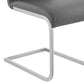 Amanda Contemporary Side Chair in Gray Faux Leather and Chrome Finish - Set of 2 By Armen Living | Dining Chairs | Modishstore - 6